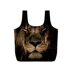 African-lion-mane-close-eyes Full Print Recycle Bag (s) by Ket1n9