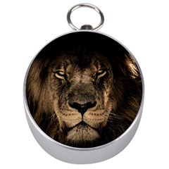 African-lion-mane-close-eyes Silver Compasses by Ket1n9