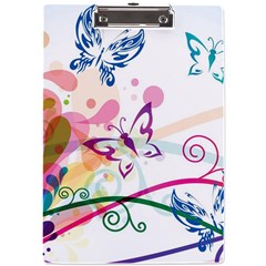 Butterfly Vector Art A4 Acrylic Clipboard by Ket1n9