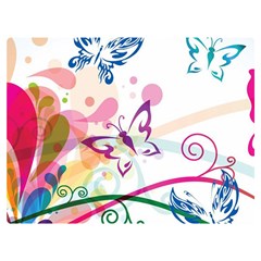 Butterfly Vector Art Two Sides Premium Plush Fleece Blanket (extra Small) by Ket1n9