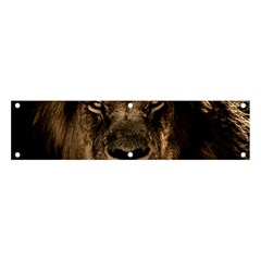 African-lion-mane-close-eyes Banner And Sign 4  X 1  by Ket1n9