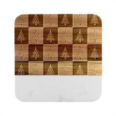 Christmas Tree Xmas Tree Marble Wood Coaster (square)