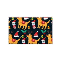 Funny Christmas Pattern Background Sticker (rectangular) by Ket1n9