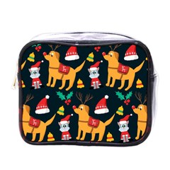 Funny Christmas Pattern Background Mini Toiletries Bag (one Side) by Ket1n9