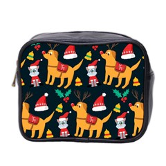 Funny Christmas Pattern Background Mini Toiletries Bag (two Sides) by Ket1n9