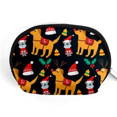 Funny Christmas Pattern Background Accessory Pouch (medium) by Ket1n9