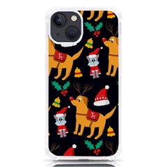 Funny Christmas Pattern Background Iphone 13 Tpu Uv Print Case by Ket1n9