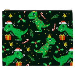 Christmas Funny Pattern Dinosaurs Cosmetic Bag (xxxl) by Ket1n9