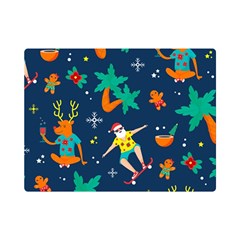 Colorful Funny Christmas Pattern Premium Plush Fleece Blanket (mini) by Ket1n9