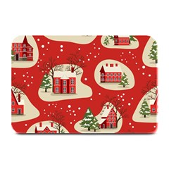 Christmas New Year Seamless Pattern Plate Mats by Ket1n9