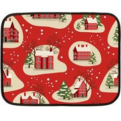 Christmas New Year Seamless Pattern Two Sides Fleece Blanket (mini) by Ket1n9