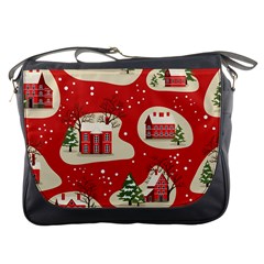 Christmas New Year Seamless Pattern Messenger Bag by Ket1n9