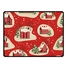 Christmas New Year Seamless Pattern Two Sides Fleece Blanket (small) by Ket1n9