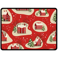 Christmas New Year Seamless Pattern Two Sides Fleece Blanket (large) by Ket1n9