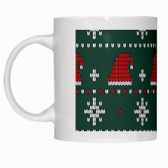 Beautiful Knitted Christmas Pattern White Mug by Ket1n9