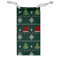 Beautiful Knitted Christmas Pattern Jewelry Bag by Ket1n9