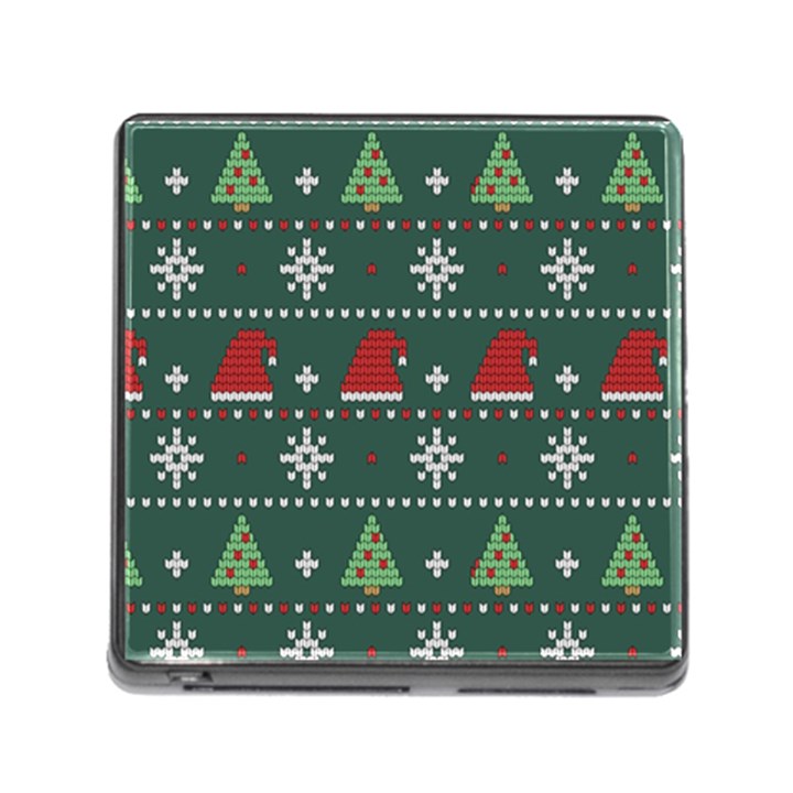 Beautiful Knitted Christmas Pattern Memory Card Reader (Square 5 Slot)