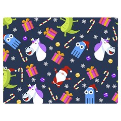 Colorful Funny Christmas Pattern Two Sides Premium Plush Fleece Blanket (extra Small) by Ket1n9