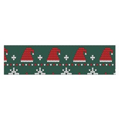 Beautiful Knitted Christmas Pattern Oblong Satin Scarf (16  X 60 ) by Ket1n9