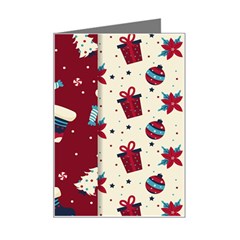 Flat Design Christmas Pattern Collection Art Mini Greeting Card by Ket1n9