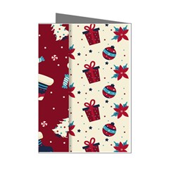 Flat Design Christmas Pattern Collection Art Mini Greeting Cards (pkg Of 8) by Ket1n9