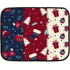 Flat Design Christmas Pattern Collection Art Fleece Blanket (mini)