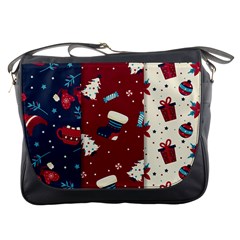 Flat Design Christmas Pattern Collection Art Messenger Bag by Ket1n9