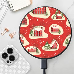 Christmas New Year Seamless Pattern Wireless Fast Charger(black) by Ket1n9