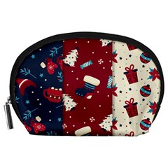 Flat Design Christmas Pattern Collection Art Accessory Pouch (large)