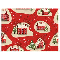 Christmas New Year Seamless Pattern Two Sides Premium Plush Fleece Blanket (extra Small) by Ket1n9