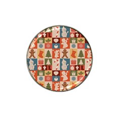 Cute Christmas Seamless Pattern Vector  - Hat Clip Ball Marker by Ket1n9