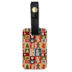 Cute Christmas Seamless Pattern Vector  - Luggage Tag (one Side) by Ket1n9