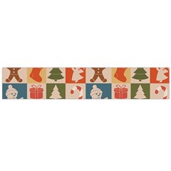 Cute Christmas Seamless Pattern Vector  - Large Premium Plush Fleece Scarf 