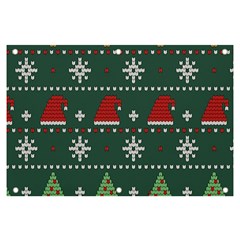 Beautiful Knitted Christmas Pattern Banner And Sign 6  X 4  by Ket1n9