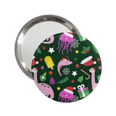 Dinosaur Colorful Funny Christmas Pattern 2 25  Handbag Mirrors by Ket1n9