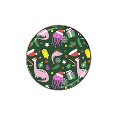 Dinosaur Colorful Funny Christmas Pattern Hat Clip Ball Marker