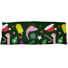 Dinosaur Colorful Funny Christmas Pattern Body Pillow Case (dakimakura) by Ket1n9