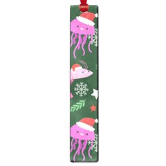 Dinosaur Colorful Funny Christmas Pattern Large Book Marks by Ket1n9