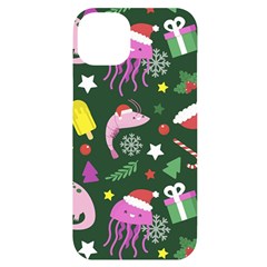 Dinosaur Colorful Funny Christmas Pattern Iphone 14 Plus Black Uv Print Case by Ket1n9