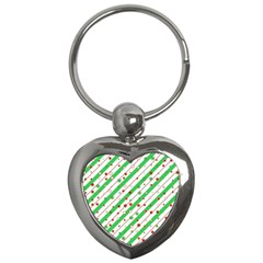 Christmas Paper Stars Pattern Texture Background Colorful Colors Seamless Key Chain (heart) by Ket1n9