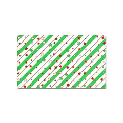 Christmas Paper Stars Pattern Texture Background Colorful Colors Seamless Sticker Rectangular (100 Pack) by Ket1n9