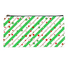 Christmas Paper Stars Pattern Texture Background Colorful Colors Seamless Pencil Case by Ket1n9