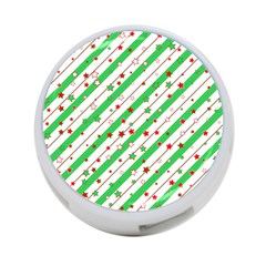 Christmas Paper Stars Pattern Texture Background Colorful Colors Seamless 4-port Usb Hub (two Sides) by Ket1n9