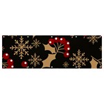 Christmas Pattern With Snowflakes Berries Banner and Sign 12  x 4  Front