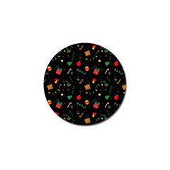 Christmas Pattern Texture Colorful Wallpaper Golf Ball Marker (4 Pack)