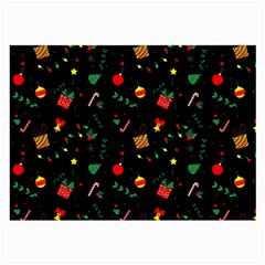 Christmas Pattern Texture Colorful Wallpaper Large Glasses Cloth (2 Sides) by Ket1n9