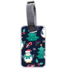 Colorful Funny Christmas Pattern Luggage Tag (two Sides) by Ket1n9