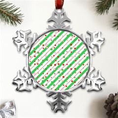 Christmas Paper Stars Pattern Texture Background Colorful Colors Seamless Metal Small Snowflake Ornament by Ket1n9