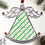 Christmas Paper Stars Pattern Texture Background Colorful Colors Seamless Metal Angel with Crystal Ornament Front