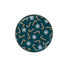 Christmas Seamless Pattern With Candies Snowflakes Hat Clip Ball Marker (10 Pack) by Ket1n9